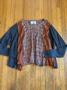 Painted Oyster Sweater Womens M/L Multicolor LS Pullover